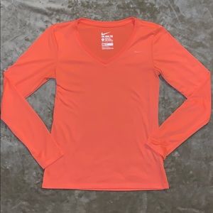Nike Dri-Fit tee thin V-neck long sleeve